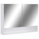 Armoire à miroir de salle de bain LED 80x15x60 cm MDF - Couleur au choix Blanc