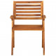 Chaises de jardin bois d'acacia solide - Nombre de chaises au choix 