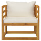 Chaise de jardin avec coussins bois d'acacia massif - Couleur au choix 