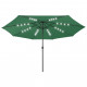 Parasol d'extérieur avec led et mât en métal 400 cm vert 