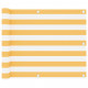 Écran de balcon blanc et jaune 75x500 cm tissu oxford 