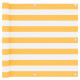 Écran de balcon blanc et jaune 90x500 cm tissu oxford 