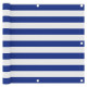 Écran de balcon blanc et bleu 90x300 cm tissu oxford 