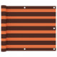 Écran de balcon orange et marron 75x300 cm tissu oxford 