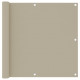 Écran de balcon beige 90x500 cm tissu oxford 