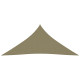 Voile toile d'ombrage parasol tissu oxford triangulaire 3 x 3 x 3 m beige helloshop26 02_0009820 