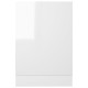 Panneau de lave-vaisselle 45x3x67 cm aggloméré - Couleur au choix Blanc brillant