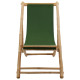 Chaise de terrasse bambou et toile vert 