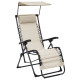 Lot de deux chaises pliables de terrasse textilène crème helloshop26 02_0011984 