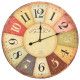 Horloge murale vintage colorée 60 cm 