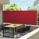 Auvent latéral rétractable de patio 600x160 cm - Couleur au choix Rouge