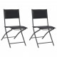 Chaises de jardin pliables 2 pcs acier et textilène 