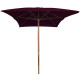 Parasol d'extérieur avec mât en bois 200 x 300 cm rouge bordeaux helloshop26 02_0008260 