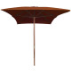 Parasol d'extérieur avec mât en bois 200 x 300 cm orange helloshop26 02_0008261 