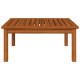 Table de salon de jardin 63x63x30 cm bois solide d'acacia 