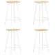 Tabourets de bar 4 pcs bois de manguier massif 