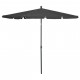 Parasol de jardin avec mât 210x140 cm anthracite 