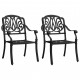 Chaises de jardin aluminium - Couleur au choix Noir