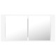 Armoire salle de bain à miroir led blanc 90 x 12 x 45 cm acrylique helloshop26 02_0006652 