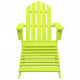 Chaise de jardin adirondack avec pouf bois de sapin - Couleur au choix 