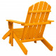 Chaise de jardin adirondack avec pouf bois de sapin - Couleur au choix Orange