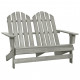 Chaise de jardin adirondack 2 places bois de sapin - Couleur au choix Gris