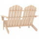 Chaise de jardin adirondack 2 places bois de sapin - Couleur au choix 