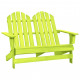 Chaise de jardin adirondack 2 places bois de sapin - Couleur au choix Vert