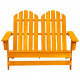 Chaise de jardin adirondack 2 places bois de sapin - Couleur au choix Orange