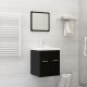 Ensemble de meubles de salle de bain 2 pcs noir aggloméré 