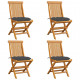 Chaises de jardin avec coussins anthracite 4 pcs bois de teck 