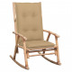 Chaise à bascule avec coussin bambou - Couleur des coussins au choix Beige