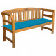 Banc de jardin avec coussin 157 cm bois d'acacia massif - Bleu 