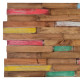 Panneaux de revêtement mural 10 pcs 1,03 m² bois de teck solide 