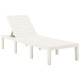 Transat chaise longue bain de soleil lit de jardin terrasse meuble d'extérieur plastique - Couleur au choix 