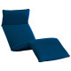 Transat chaise longue bain de soleil pliable tissu oxford - Couleur au choix Bleu-marine