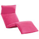 Transat chaise longue bain de soleil pliable tissu oxford - Couleur au choix Rose