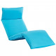 Chaise longue pliable tissu oxford - Couleur au choix Bleu