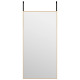 Miroir de porte doré 40x80 cm verre et aluminium 