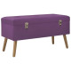 Banc avec compartiment de rangement 80 cm velours - Couleur au choix 