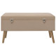 Banc avec compartiment de rangement 80 cm velours - Couleur au choix Beige