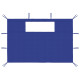 Parois latérales de belvédère avec fenêtres 2 pcs bleu 