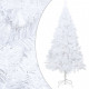 Arbre de noël artificiel avec branches épaisses blanc 120cm pvc 