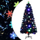 Sapin de noël et flocons de neige led noir fibre optique - Longueur au choix 150 cm