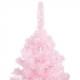 Sapin de noël artificiel avec support rose 120 cm pvc 