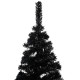 Sapin de noël artificiel avec support noir 120 cm pvc 