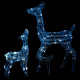 Famille de rennes de décoration acrylique 160 led - Couleur de l'éclairage au choix Blanc froid