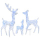Famille de rennes de décoration Acrylique 300 LED - Couleur d'éclairage au choix 
