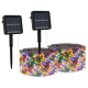 Lampes solaires 2 pcs 2x200 LED Intérieur/Extérieur - Couleur  d'éclairage au choix Multicolore
