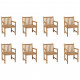 Chaises d'extérieur bois de teck solide - Nombre de place au choix 8 places
